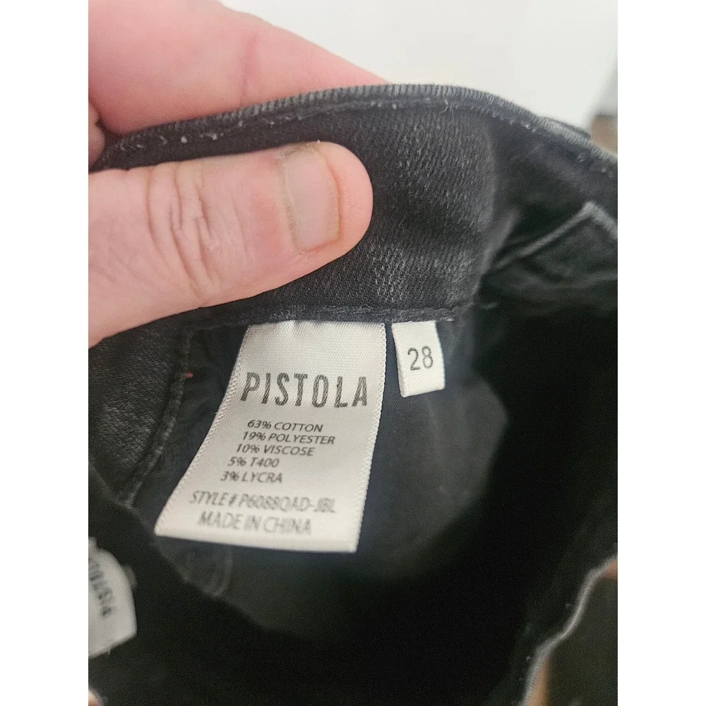 Pistola Black High Rise Raw Hem‎ Flare Jeans Size 28 P6088QAD-JBL
